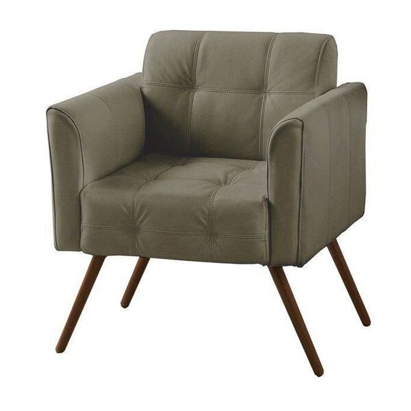 Poltrona Decorativa Bia Couro Fendi G58 - Gran Belo