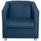 Poltrona Decorativa Bia Suede Azul Marinho Mpassos