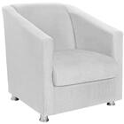Poltrona Decorativa Bia Suede Branco MPassos