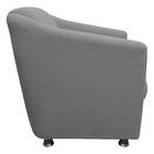 Poltrona Decorativa Bia Suede Cinza