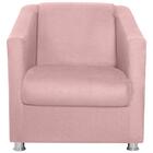 Poltrona Decorativa Bia Suede Rosa MPassos
