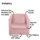 Poltrona Decorativa Bia Suede Rosa MPassos