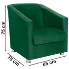 Poltrona Decorativa Bia Suede Verde MPassos