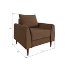 Poltrona Decorativa Bienna 1 Lugar Estrutura E Pés Em Eucalip