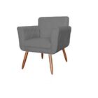 Poltrona Decorativa Bordada Atenas Para Sala E Quarto Pés Pal