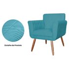 Poltrona Decorativa Bordada Atenas Para Sala E Quarto Pés Pal