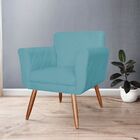 Poltrona Decorativa Bordada Atenas Para Sala E Quarto Pés Pal