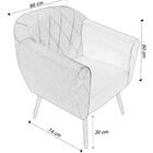 Poltrona Decorativa Bordada Dani Para Sala E Quarto Pés Palit