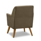 Poltrona Decorativa Bordada Magali Veludo Bege Capuccino Lans