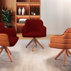 Poltrona Decorativa Bordô Em Veludo Sintra