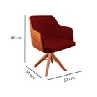 Poltrona Decorativa Bordô Em Veludo Sintra