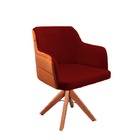 Poltrona Decorativa Bordô Em Veludo Sintra