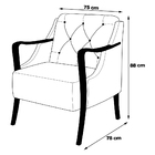 Poltrona Decorativa Braços Em Madeira Hand Linho Cru G45 - Gr
