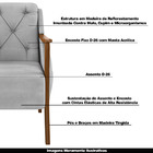 Poltrona Decorativa Braços Em Madeira Hand Veludo Cinza G45 -