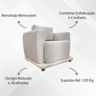 Poltrona Decorativa Bridge Para Sala Recepção Escritório Cade