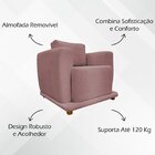 Poltrona Decorativa Bridge Premium Rose