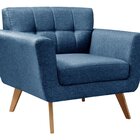 Poltrona Decorativa Bruna Sala De Estar Quarto Recepção Azul