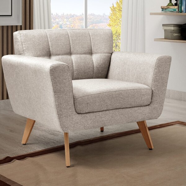 Poltrona Decorativa Bruna Sala De Estar Quarto Recepção Bege