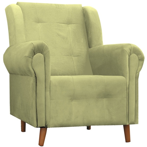 Poltrona Decorativa Bruna Suede Amarelo