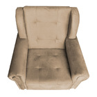 Poltrona Decorativa Bruna Suede Capuccino