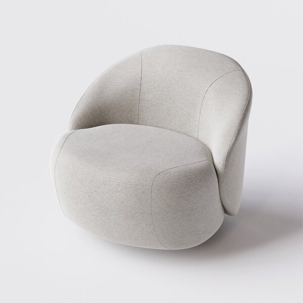 Poltrona Decorativa Buriti Estofados Zoe Cinza