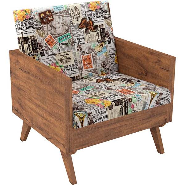 Poltrona Decorativa Ca51 - Dalla Costa - Nobre / Estampado