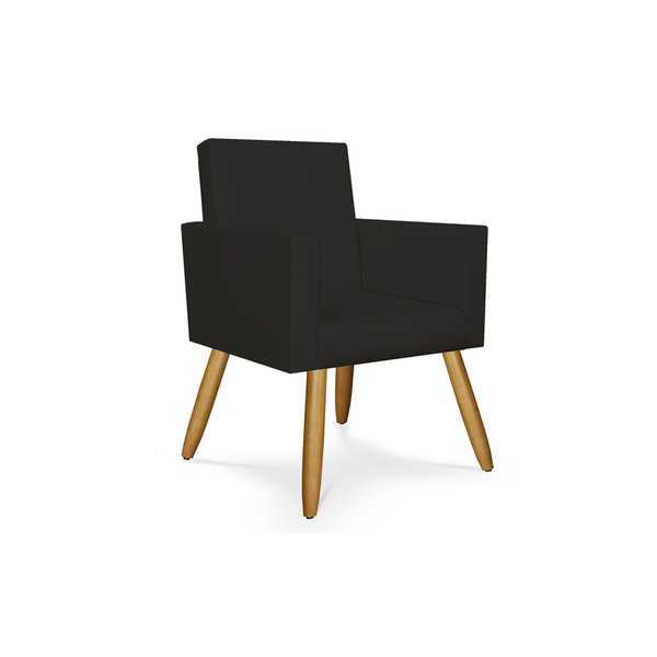 Poltrona Decorativa Cadeira Escritório Courino Black Friday C