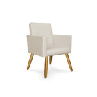 Poltrona Decorativa Cadeira Escritório Courino Black Friday C