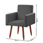 Poltrona Decorativa - Cadeira Escritório Nina Veludo - Star C