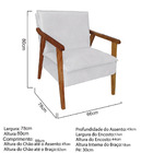 Poltrona Decorativa Cadeira Recepção Escritório Salão Clinica