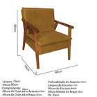 Poltrona Decorativa Cadeira Recepção Escritório Salão Clinica