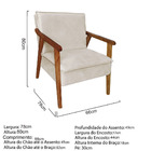 Poltrona Decorativa Cadeira Recepção Escritório Salão Clinica