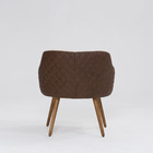 Poltrona Decorativa Cairo D07 Corano Marrom Café E Algodão Be