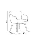 Poltrona Decorativa Cairo D07 Corano Terracota E Linho Marfim