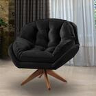 Poltrona Decorativa Califórnia Base Giratória 01 Lugar Veludo