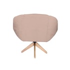 Poltrona Decorativa Califórnia Base Giratória Madeira Suede C