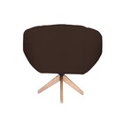 Poltrona Decorativa Califórnia Base Giratória Madeira Suede M