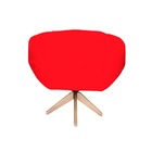 Poltrona Decorativa Califórnia Base Giratória Madeira Suede V