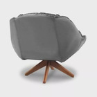 Poltrona Decorativa Califórnia Com Base Giratória Veludo - Ss