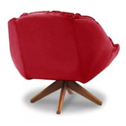 Poltrona Decorativa Califórnia Com Base Giratória Veludo - Ss