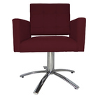 Poltrona Decorativa Camila Pés Metal Giratório Suede Bordô -