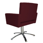 Poltrona Decorativa Camila Pés Metal Giratório Suede Bordô -