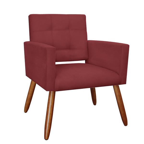 Poltrona Decorativa Camila Suede Cores Variadas - Ds Estofado