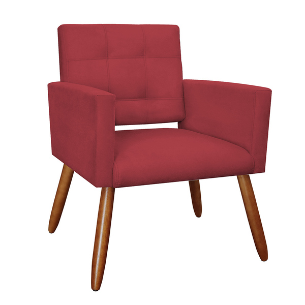 Poltrona Decorativa Camila Suede Cores Variadas - Ds Estofado