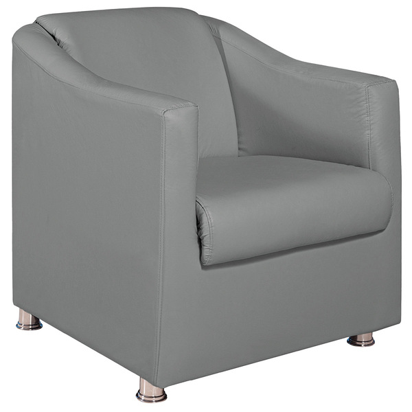 Poltrona Decorativa Catar Corano -  Amarena Móveis - Cinza