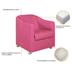 Poltrona Decorativa Catar Corano -  Amarena Móveis - Pink