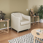 Poltrona Decorativa Catar Corano -  Doce Sonho Móveis - Bege