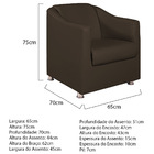 Poltrona Decorativa Catar Corano -  Doce Sonho Móveis - Marrom