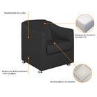 Poltrona Decorativa Catar Corano -  Doce Sonho Móveis - Preto