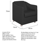 Poltrona Decorativa Catar Corano -  Doce Sonho Móveis - Preto